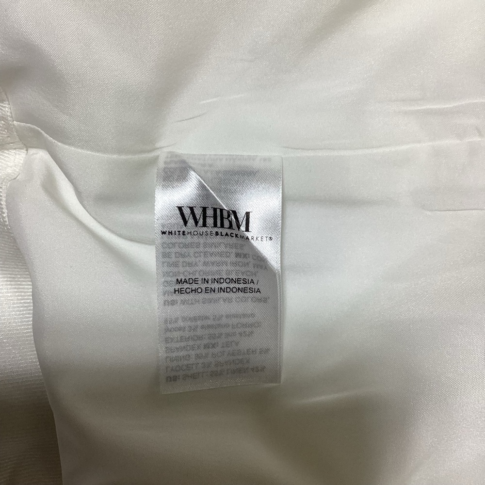 White House Black Market Cream Flare Pants with Patch Pockets - Picture 7 of 15